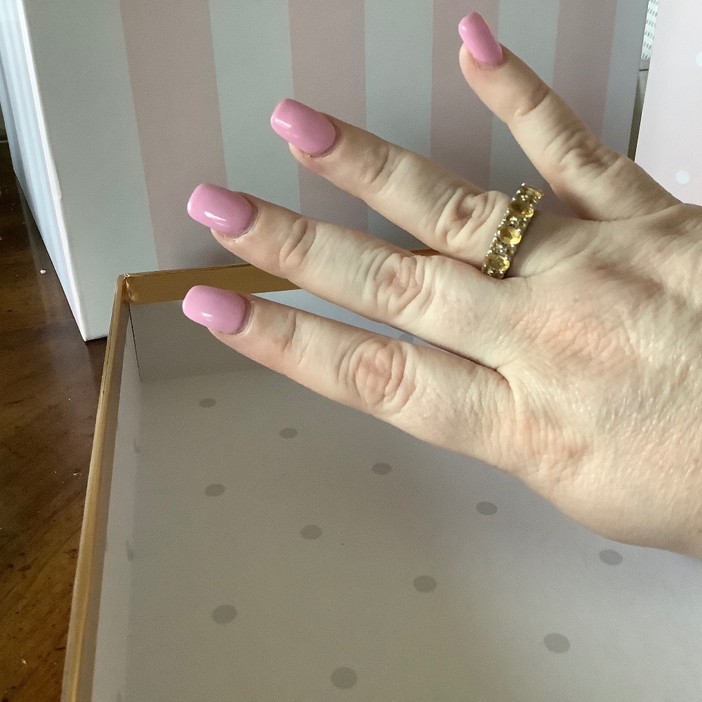 Citrine sterling silver band ring